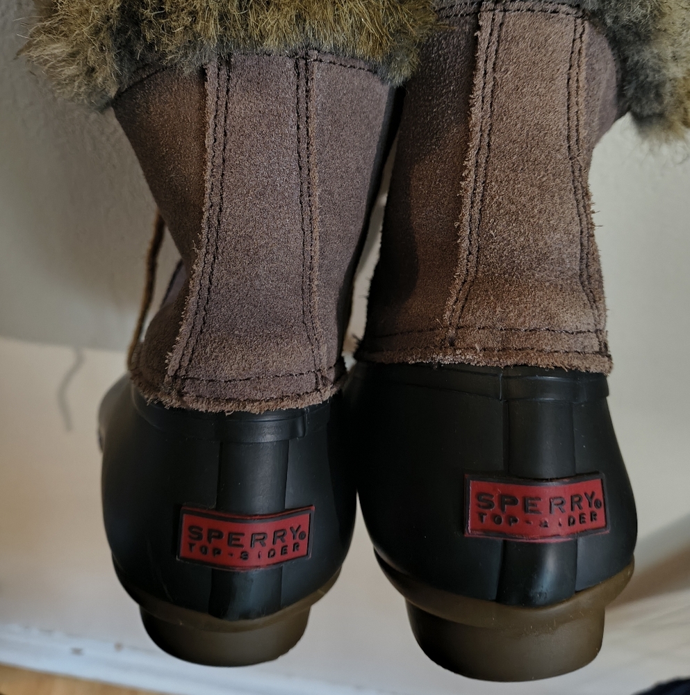 Sperry top-sider faux fur lined waterproof duck boots with leather laces - Picture 11 of 11